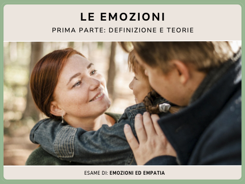 Le emozioni prima parte CES