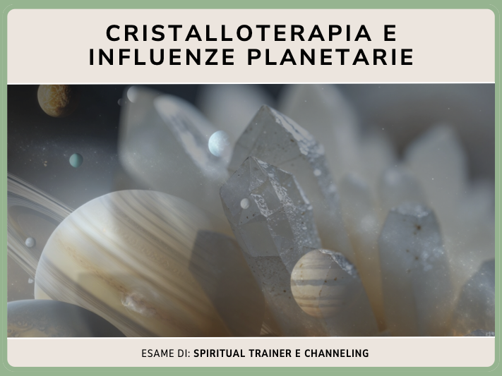 Cristalloterapia e pianeti CES