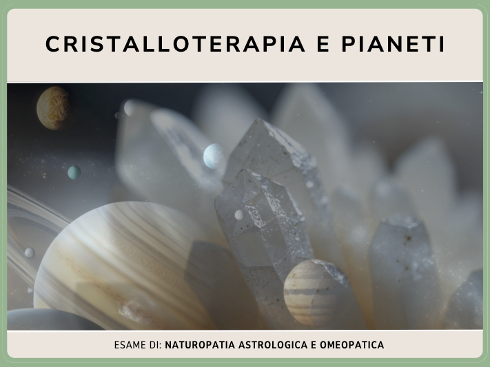 Cristalloterapia e pianeti