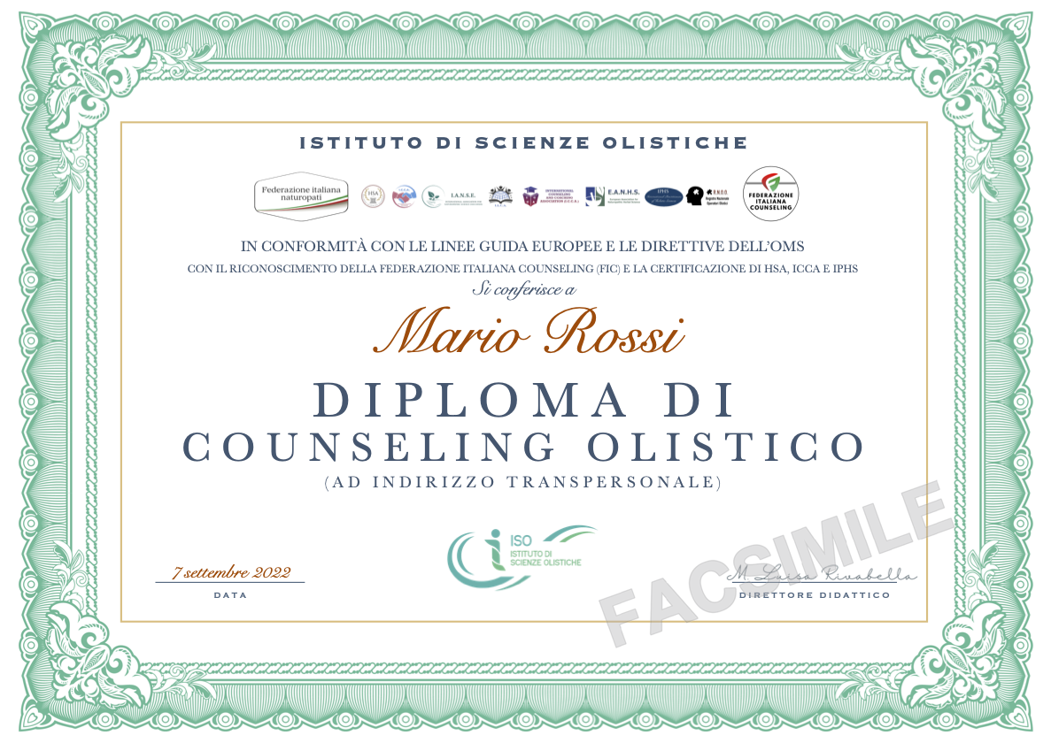 Diploma certificato ISO
