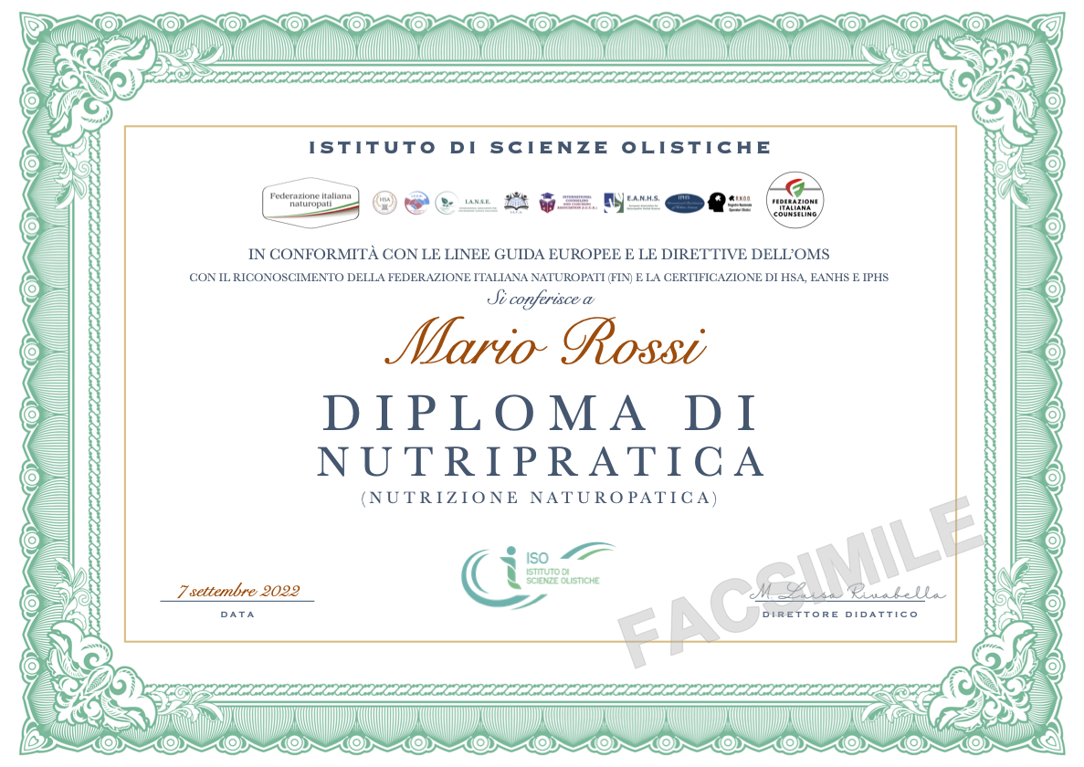 Diploma certificato ISO